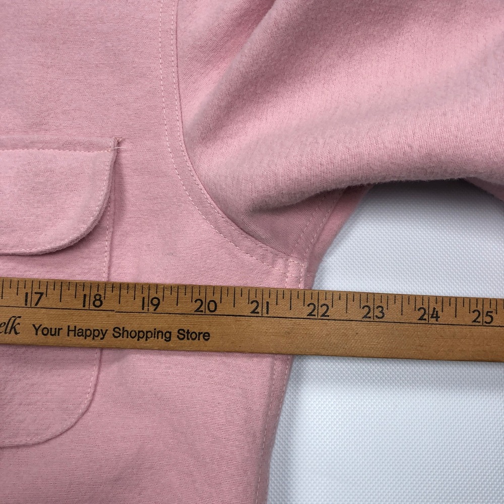 Wallace & Barnes Mens Pink Heavyweight Flannel Work Shirt Medium - Picture 3 of 7